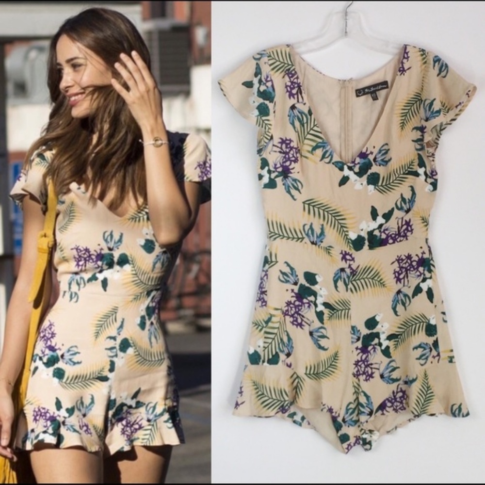 For Love and Lemons Bright Floral Romper Small - Picture 2 of 7